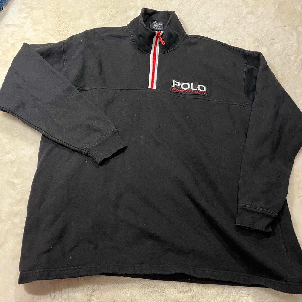 Vintage Ralph Lauren pullover Black Polo Jeans Co Spell Out